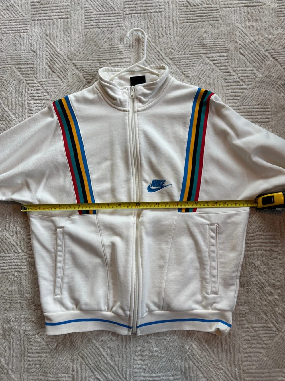 Nike Sportswear Reissue 1988 Track Jacket White Multi Stripe Retro Full Zip M